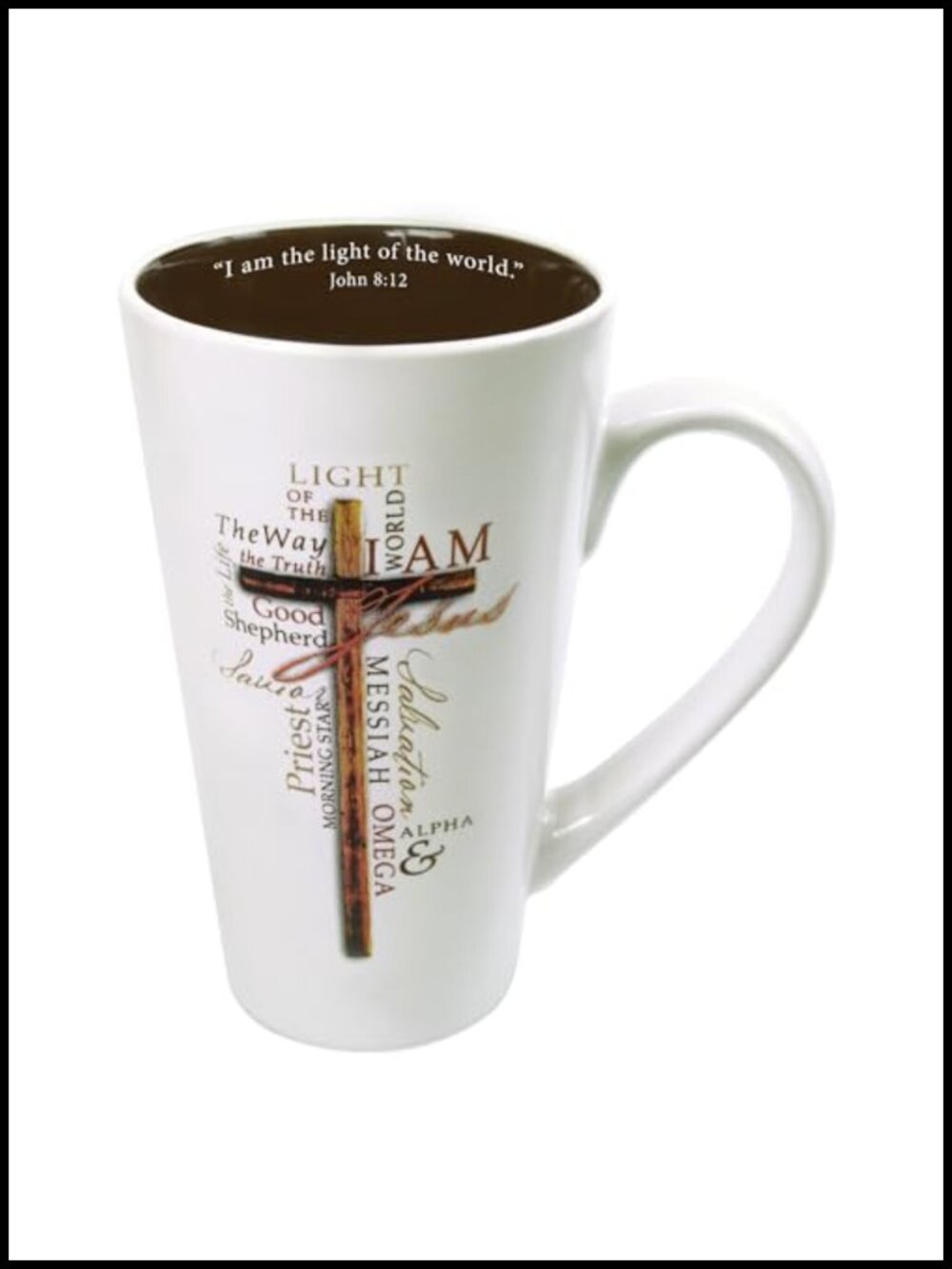 Inspirational Scripture Stoneware Coffee Mug 16 oz Handle Microwave Dishwasher